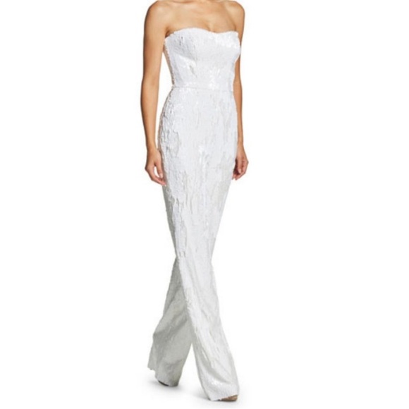 Dress the Population Andy Sequin Strapless Jumpsuit Size XL - Picture 2 of 13